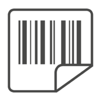 Graues Icon von einem Barcode