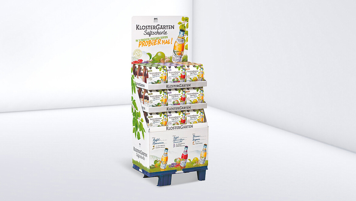 Display Klostergarten Saftschorle
