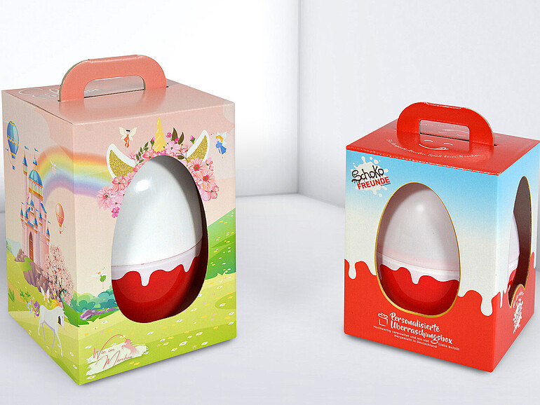 Individuelle Präsentverpackung der Firma SchokoFreunde – von Karl Knauer entwickelt