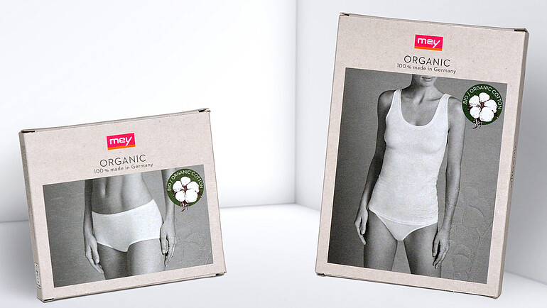 Faltschachtel für Unterwäsche im Natur-Look