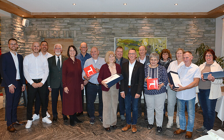 Jubilare mit beeindruckenden 40 und sogar 45 Jahren Betriebszugehörigkeit.