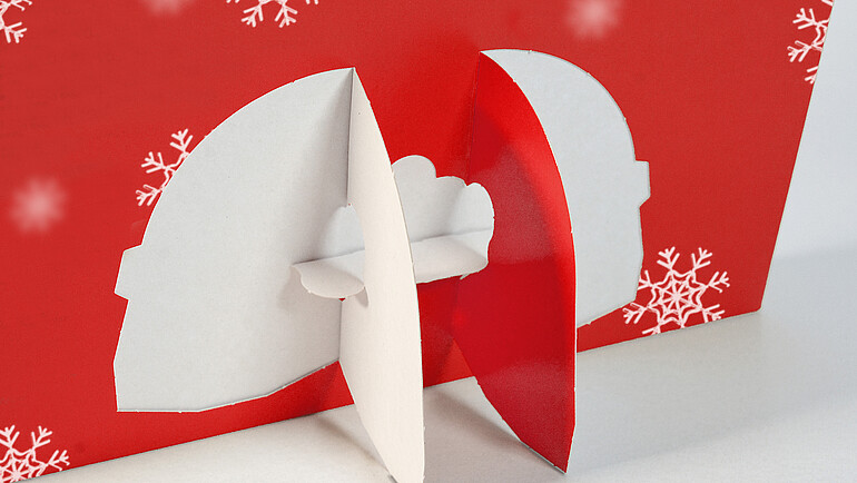 Pappaufsteller auf der Rückseite