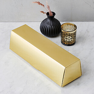 Weinpräsentkarton, Sektpräsentkarton Goldbarren