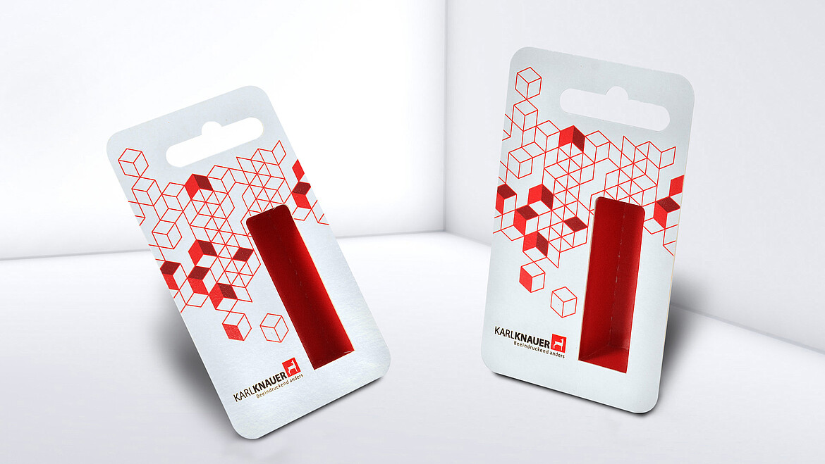 Klassische Blisterkarte