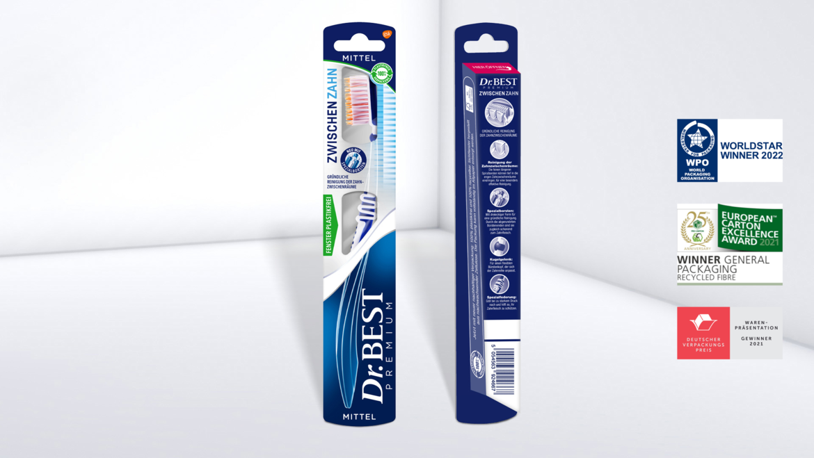 Nachhaltige Kartonblisterverpackung