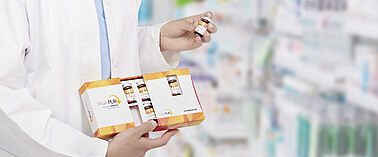 Ampullen-Verpackung in der Apotheke