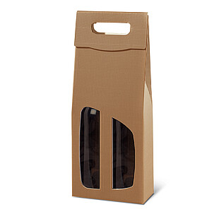 Tragekarton Offene Welle Natur